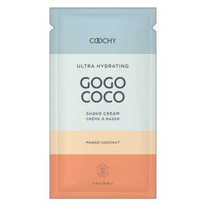 Coochy Ultra Gogo Coco Hydrating Shave Cream-Mango Coconut 10ml Foil Bag of 24